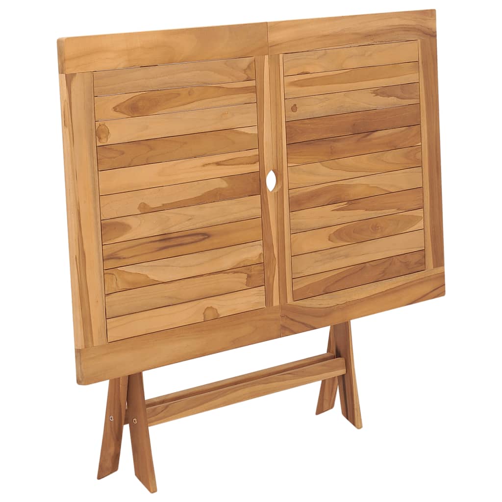 Klappbarer Gartentisch 120x70x75 cm Teak Massivholz